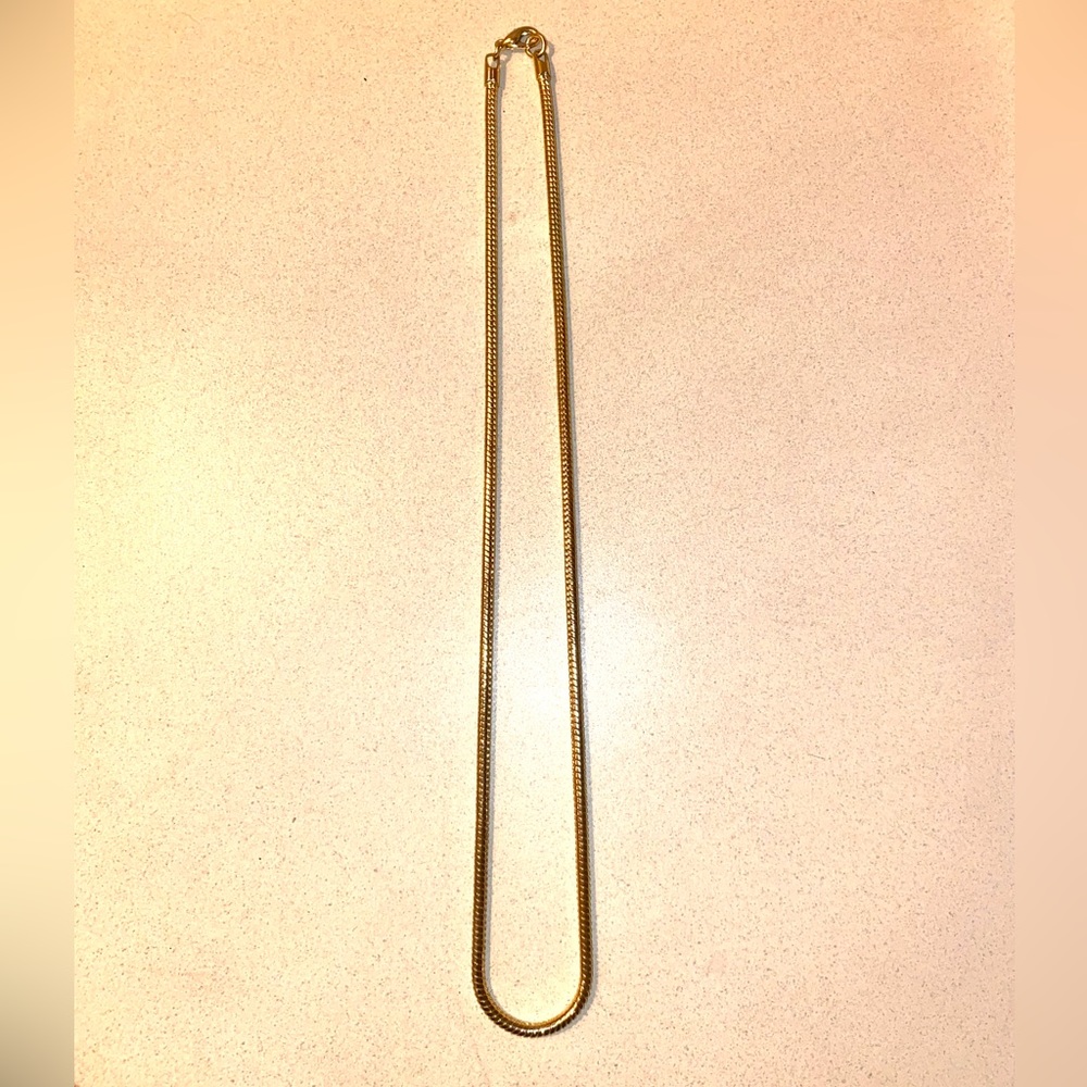 Pandora Style Gold Tone Necklace